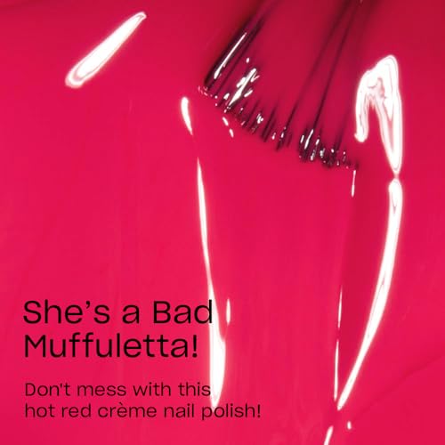 OPI Nail Lacquer - She’s a Bad Muffuletta! Bright Red Opaque Nail Polish