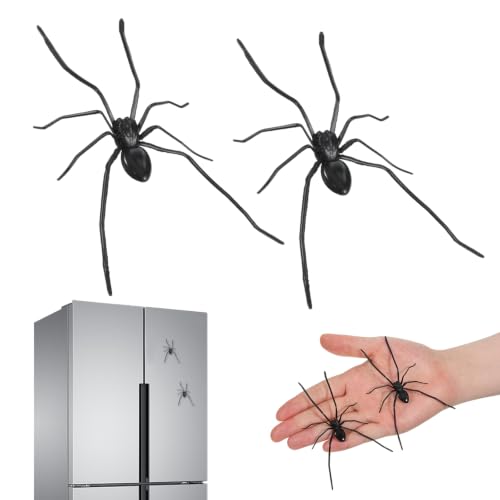 2 Pack Realistic Spider Fridge Magnets Halloween Creepy Decor