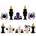 10PCS Halloween Table Centerpieces - 3D Paper Party Decorations - Ghost, Tombstone, Spiders