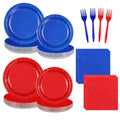 Red & Blue Birthday Party Supplies Set for 24 Guests - Serves 24
