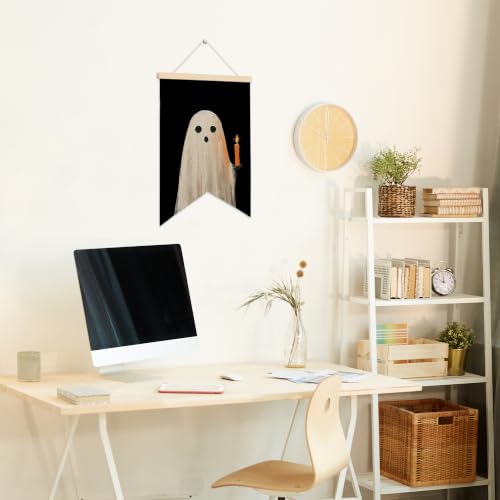 Halloween Ghost Wall Art Canvas Banner Poster for Bathroom - Ghost1