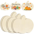 Wooden Pumpkin Ornaments to Paint - 3 Sizes Halloween Thanksgiving DIY Decor - 6 Pack