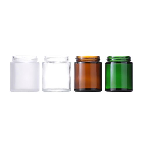 3.4 oz Clear Glass Jars with Lids & Inner Liner,2 Pcs 100g Small Glass Containers Reusable Travel Toiletries Container for Creams,Lotion,Ointmen,Makeup,Spice,Powders,Cosmetic