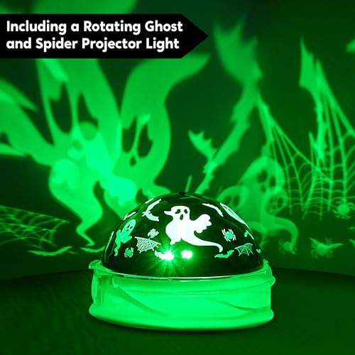 6 Ft Inflatable Halloween Ghost with Green Projecting LED for Outdoor Yard Décor