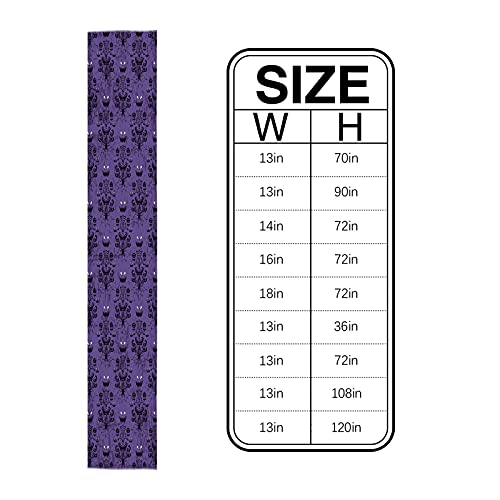 Halloween Haunted Mansion Burlap Table Runner - 13x70 Inches for Dinner Parties & Events