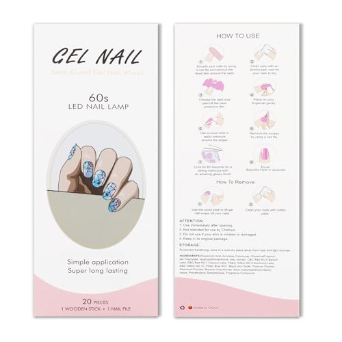 Semi Cured Gel Nail Strips Halloween Nail Art Stickers - Long Lasting