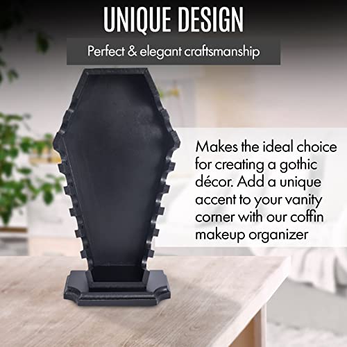 Gothic Coffin Makeup Organizer for Palettes and Accessories - Halloween Decor