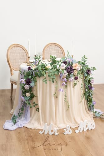 Purple Artificial Flower Garland 9 FT Wedding Arch Decor - Lavender Variation