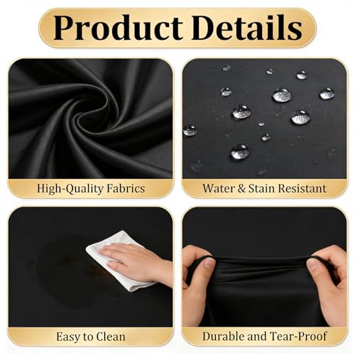 Disposable Round Plastic Tablecloths 84 Inch - Red Black White 12 Pack - Waterproof & Tear-Resistant for Party & Event Decorations - Variation: White, Black, Red