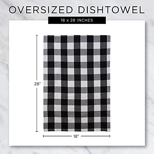 Halloween Embellished Dishtowel Set - Woven Check 3 Piece 18x28, Cotton