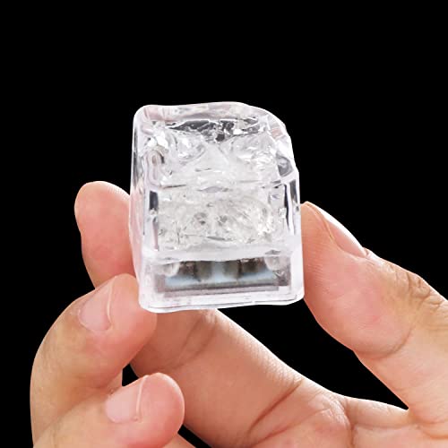 Blue LED Ice Cubes for Drinks - 96PCS Liquid Activated Waterproof Party Decor