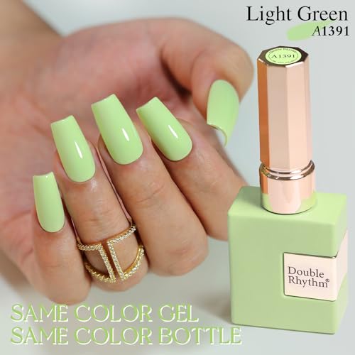 Green Gel Nail Polish - 15ML Soak Off UV/LED Gel for Manicure & DIY Art
