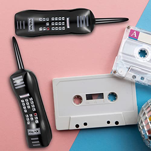 8-Pack Inflatable Retro Mobile Phones - 26 Inch 80s 90s Party Decorations