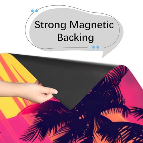 Beach Dishwasher Magnet Cover Front Dishwasher Decor Sunset Palm Tree