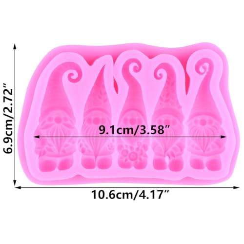Christmas Gnome Silicone Mold Dwarf Fondant Chocolate Mold - Style N