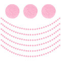 Pink Felt Ball Garland 6.6ft Party Home Decor Birthday Wedding Festive Banner - Variation of 6