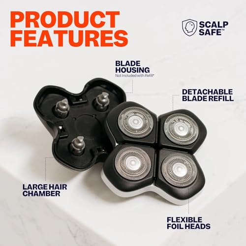 Replacement Blades for Head Shaver - Compatible with Flex Series Pro - High-Performance Razor Refills
