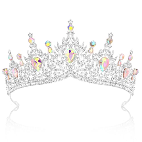 Silver Crown Tiara for Women - Queen Crown & Party Decoration, 1 Pack - SilverAB