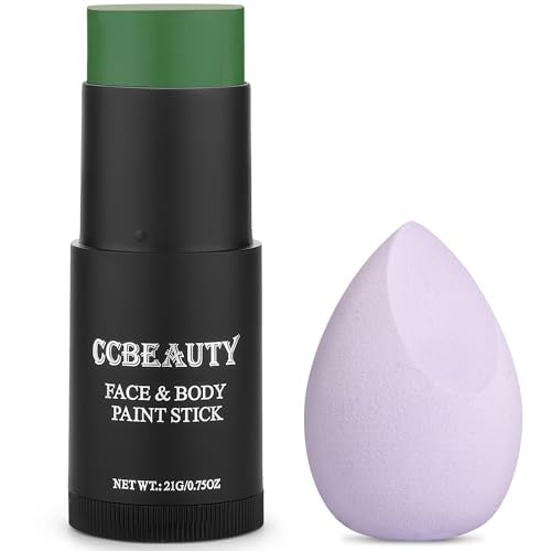 Green Face Paint Stick for Halloween & Cosplay - Non-Toxic SFX Makeup Kit
