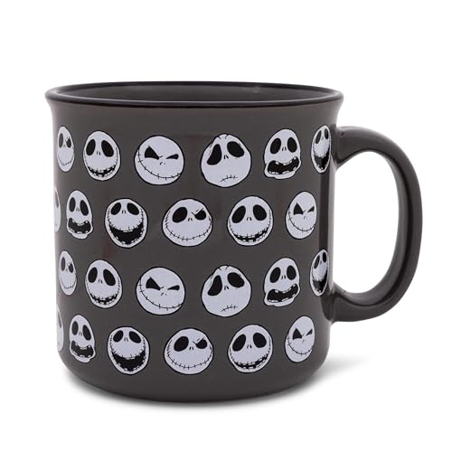 Nightmare Before Christmas Jack Skellington Ceramic Camper Mug 20oz - Halloween Themed Coffee Cup