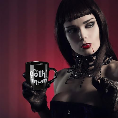 Goth Mom Coffee Mug - Halloween Gift for Mom, 12 oz Ceramic Cup