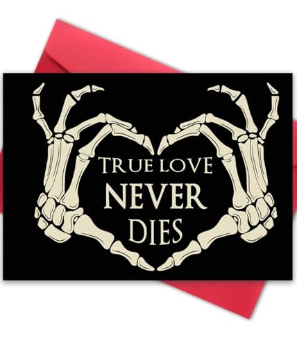 Halloween Skeleton Hands Heart Shape Greeting Card - Variation HS-273