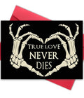 Halloween Skeleton Hands Heart Shape Greeting Card - Variation HS-273