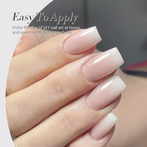 Milky White Gel Polish - Sheer Translucent Neutral Nail Polish - 15ml - Born Pretty Variation