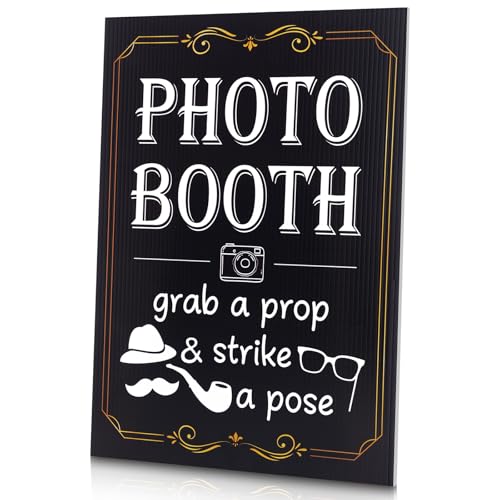 Happiness Photo Booth Sign with Stand - Retro Party Photo Props