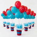 Party & Celebration 6-Piece Patriotic Balloon and Top Hat Table Decor Set - 4th of July