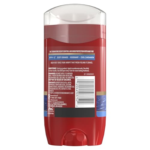 Old Spice Aluminum Free Deodorant for Men, 24/7 Odor Protection, 24/7 Freshness & Lasting Scent, Aqua Reef with Cypress Scent, 3.0 oz with Travel Size Swagger Body Wash (Pack of 4)