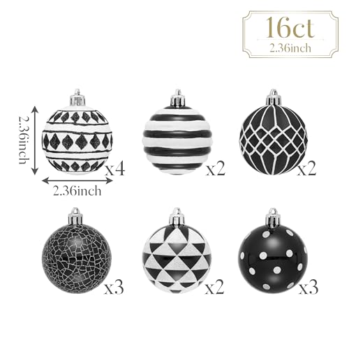 Valery Madelyn 16pcs Christmas Ornaments Set - 2.36 Inch, Medium-2.4" Variation