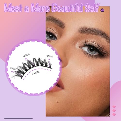 Fluffy Crisscross Wispy Lashes Wet Look D Curl False Eyelashes - 10 Pairs, Natural Volume, Reusable