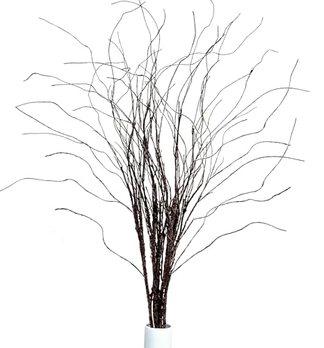 Artificial Curly Willow Branches with Dried Twigs - Pattern B - 4 Pack, 63 Inches
