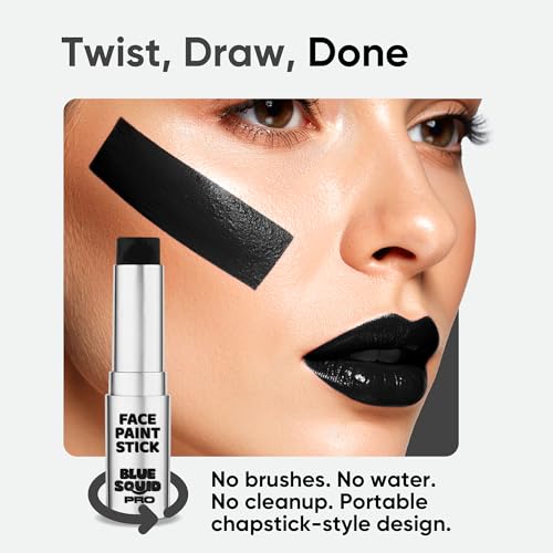 Black Face Paint Stick - Waterproof Body & Eye Makeup for Sports & Cosplay