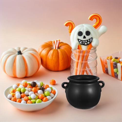 Ceramic Witch Cauldron Bowl for Halloween Candy & Snacks - Festive Decor