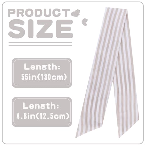 TONIFUL Burlap Stripe Wreath Sash for Front Door 4.5x56 Inches - Indoor Outdoor Holiday Decor
