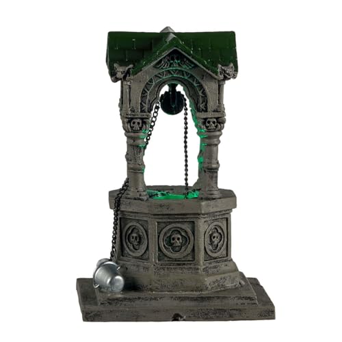 Lighted Gothic Well Table Accent - Spooky Halloween Decor, Battery-Operated