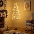 Lighted 5 FT Birch Tree with Warm White LED Lights - Black Variation