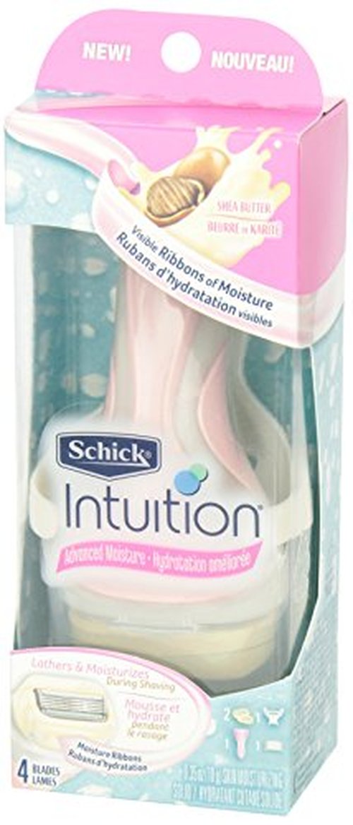Schick Intuition Advanced Moisturizing Womens Razor with Shea Butter, 1 Handle with 2 Refills