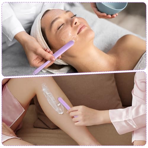 Silicone Wax Applicator Sticks - Non-stick Hair Removal & Face Mask Tools - 6 Pack