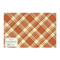 Halloween Paper Placemats - Orange Plaid Disposable Table Decor - 18 Sheets