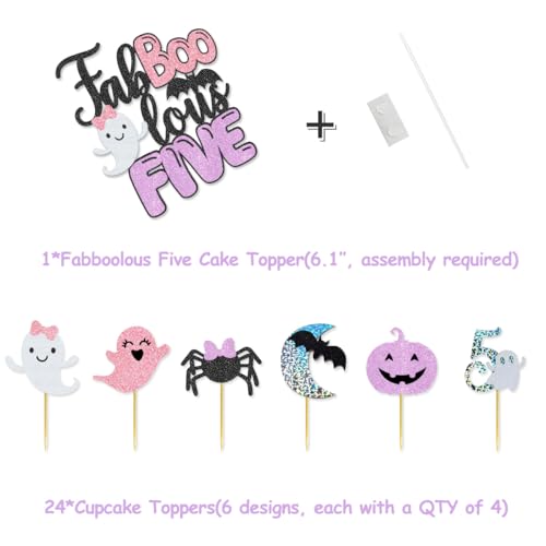 Party Kit with Banner Balloons Cake Topper and Garland for Halloween & Birthday Celebrations