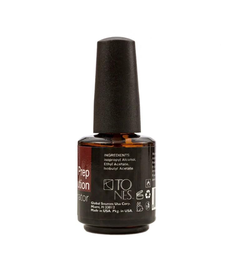 Tones Nail Prep Dehydrator - Maximum Adhesion & pH Balancer for Acrylic, Gel & Dip Powder | Made in USA (0.5 fl Oz / 15 mL)