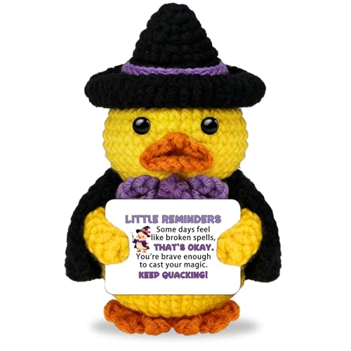 Witchy Crochet Duck Decor - Inspirational Gift for Women, Halloween Reminder