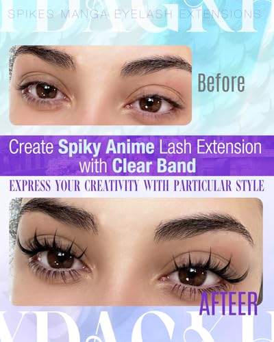 Anime Spiky Lash Clusters for Eyelash Extensions - Natural & Dramatic Styles