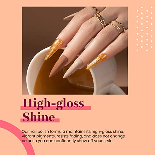 Dark Brown Gel Nail Polish - Latte Haze, 15ML - Creme Brown Variation