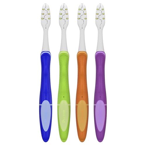 Oral-B Toothbrush, Vibrating Plaque Remover Pulsar, Vibrating Battery Toothbrush, Soft, 4 Count