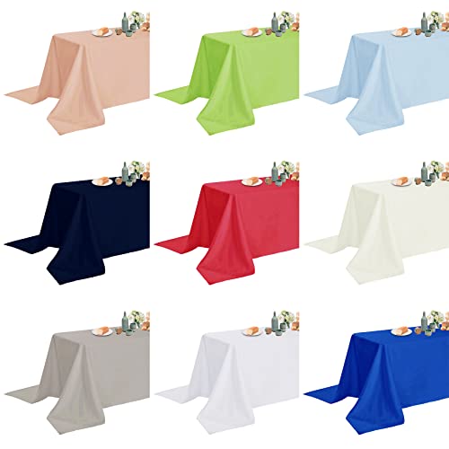 Waterproof Rectangle Tablecloth 2 Pack 90x156 Inch - Stain & Wrinkle Resistant Polyester - Orange Variation
