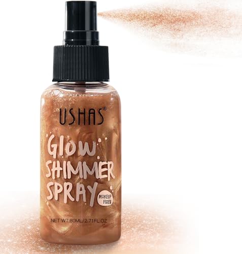 Dark Brown Body Glitter Spray - Sparkly Long-Lasting Body & Face Shimmer for Women - 2.6 Fl Oz